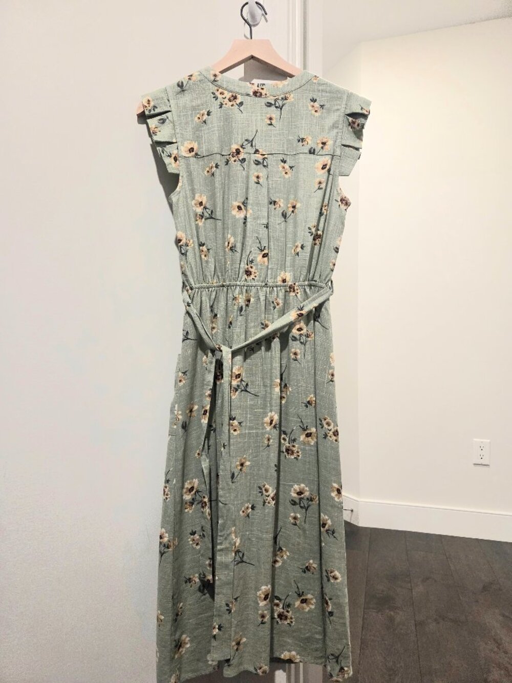 Floral green midi dress - Picture 4 of 4